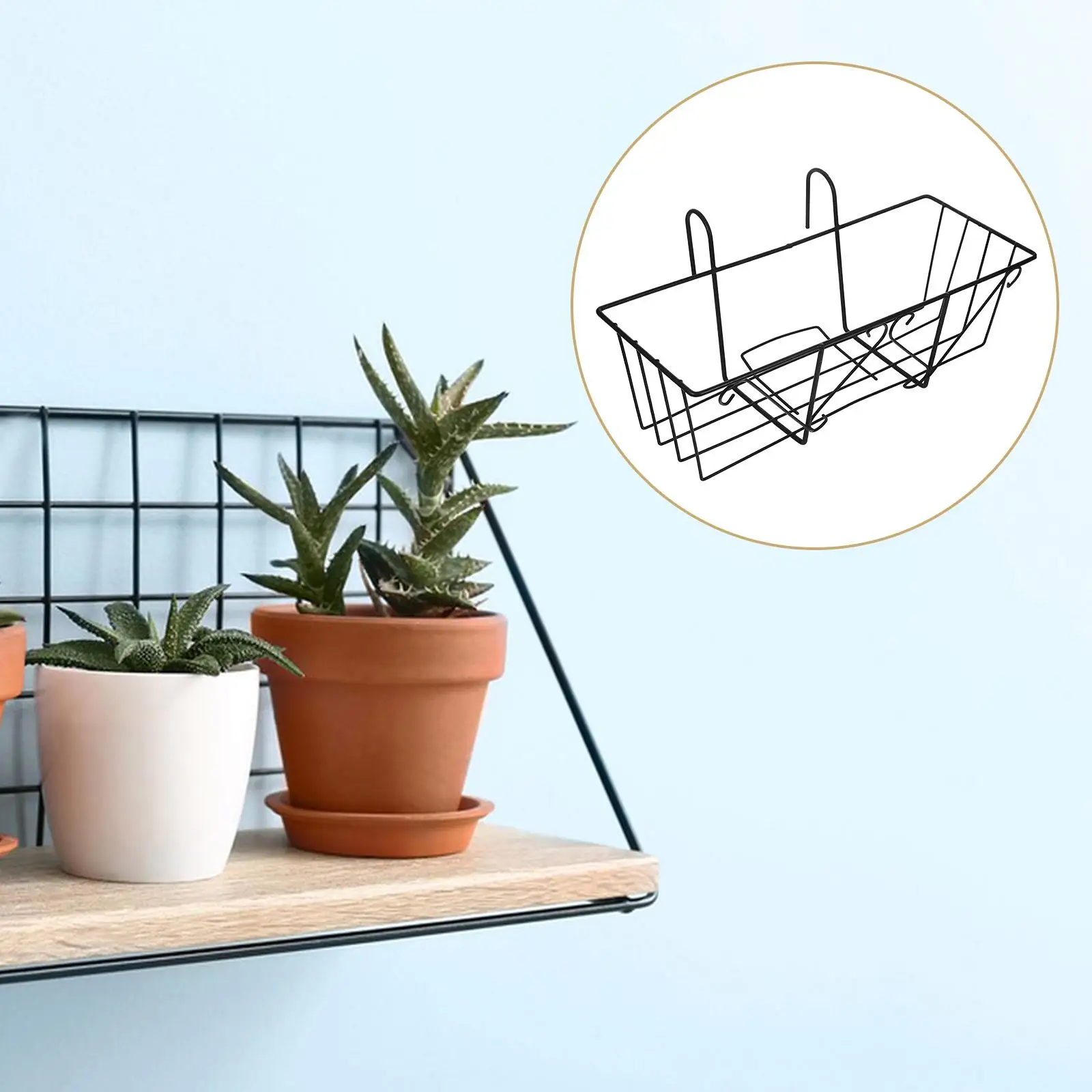 壁掛け植木鉢スタンド植木鉢植物用吊りブラケットバルコニーホルダープランターコンテナ手すり棚多肉植物