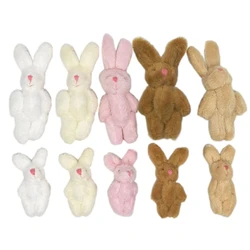 5pcs 4.5/6cm Soft Plush Joint Pendant For Keychain Making Ornaments Gifts Bouquet Toy