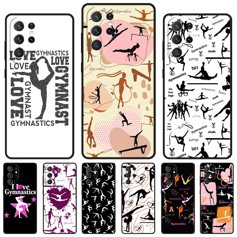 Love Gymnastics phone case For Samsung Galaxy S24 S23 S22 Ultra Note 10 20 Plus S8 S9 S10 S20 S21 FE Cover