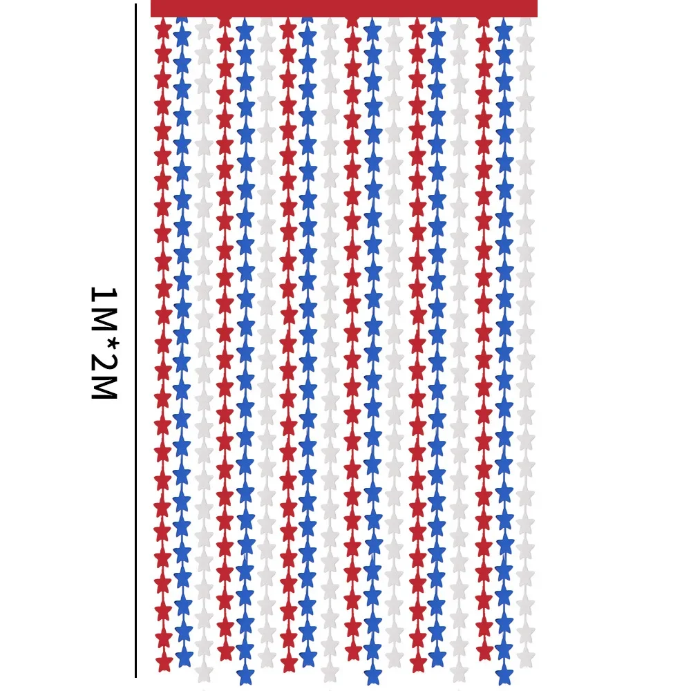 Patriotic Tinsel Fringe Curtains 1