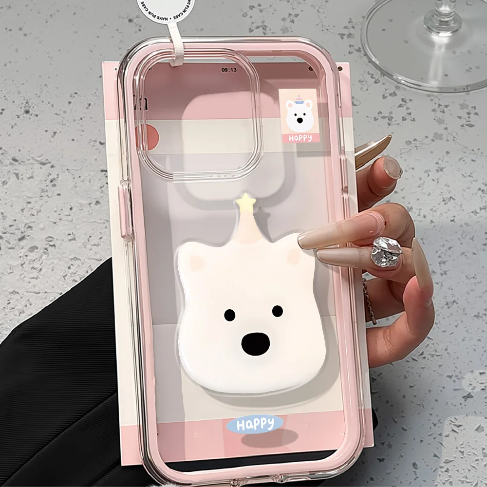 2-in-1 Cartoon Candy Color Handyhülle für iPhone 17 Pro Max 13 16 11 15 14 12 Air 17promax Silikon Transparente Schutzhülle