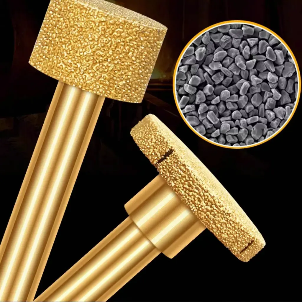 6.35/9/12.7mm CNC Stone Diamond Tools Slot Milling Cutter Edge Trimming Router Bit Granite Grinding Head Bottom Cleaning Endmill