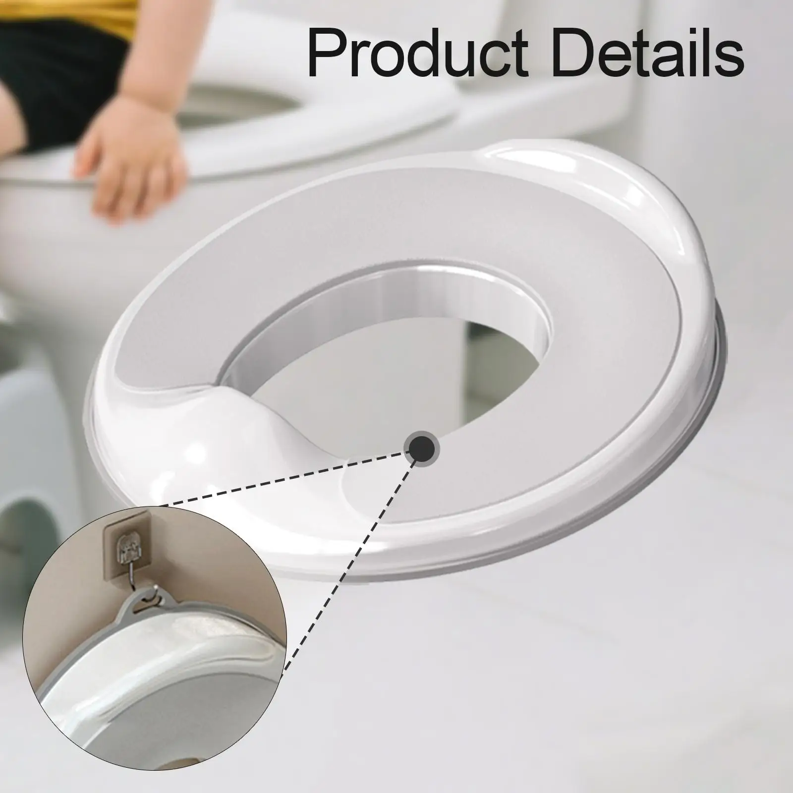 مقعد نونية للسفر مع خطاف تعليق غطاء مقعد المرحاض غطاء المرحاض وسادة للمختبر، في الهواء الطلق، التخييم، الفتيات، الأولاد، الأطفال، #5