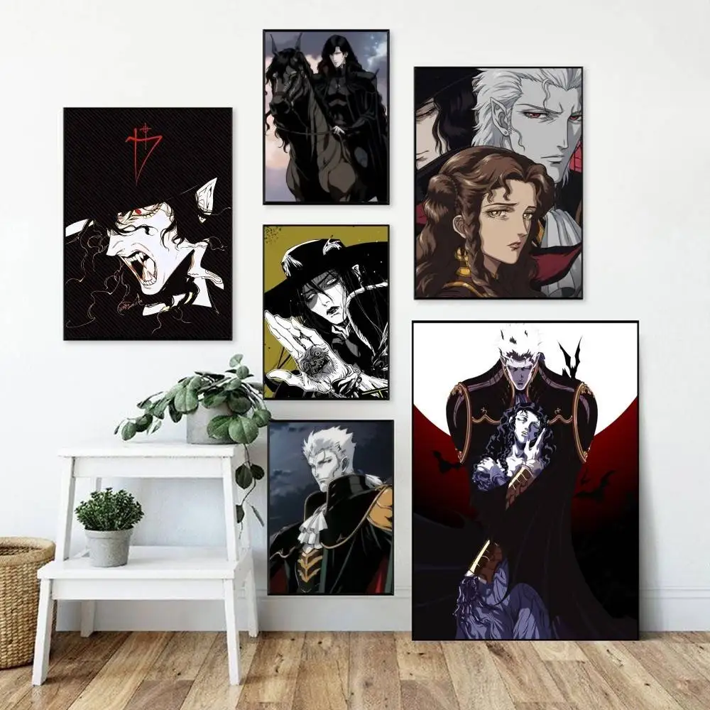 Anime Vampire Hunter D   Poster Perfect Space Sticker Self Adhesive for Office Home Theater Wall Art Decor Fancy Gift