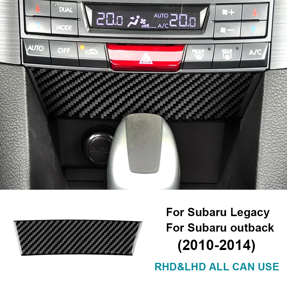 

For Subaru Legacy Outback 2010 2011 2012 2013 2014 LHD RHD Cigarette Lighter Panel Real Soft Carbon Fiber Sticker Car Trim