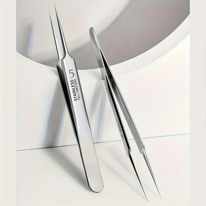 ステンレススチール製無香料 3 個のにきび & 傷除去セット - 顔と鼻用の精密ツール