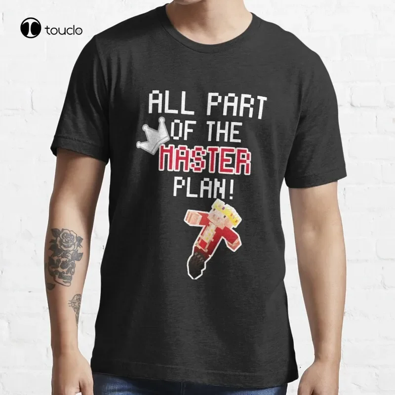 Technoblade All Part Of The Master Plan! T-Shirt Cotton Tee Shirt Custom Aldult Teen Unisex Digital Printing Tee Shirts Xs-5Xl