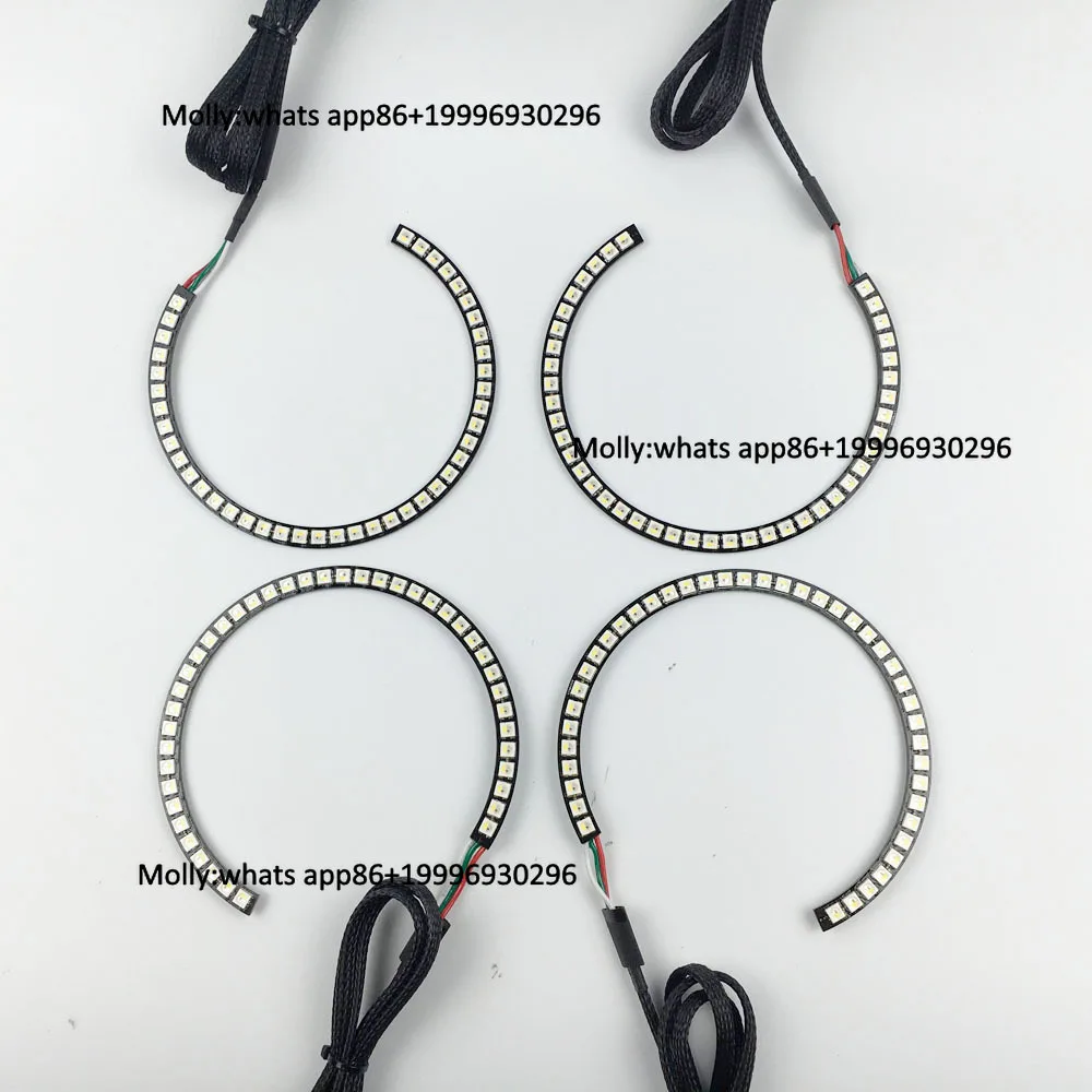 Switchback Dual Color White&amber 131mm Led Angel Eyes for bmw E36 E46 Projector Car