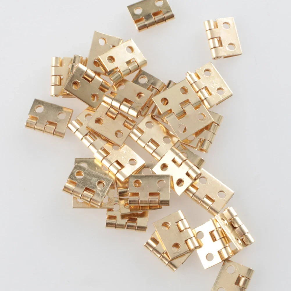 

Screws Mini Hinges Mini Hinges Home Improvement Small Hinges 20Pcs Brassed Dolls Home Hardware Home Improvement