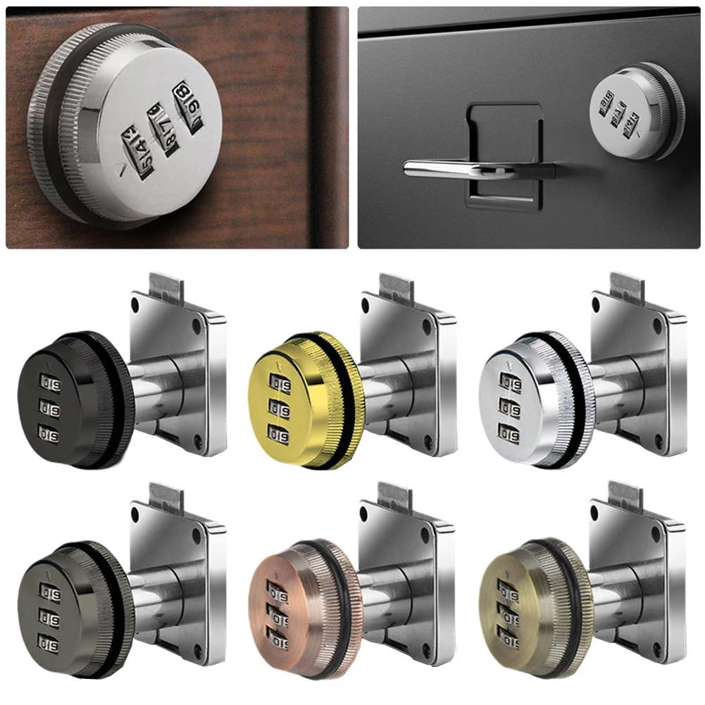 

Valuables Protection Digital Password Lock 3-Digit Lock Enhanced Security Tamper Resistant Thickened Lock Tongue