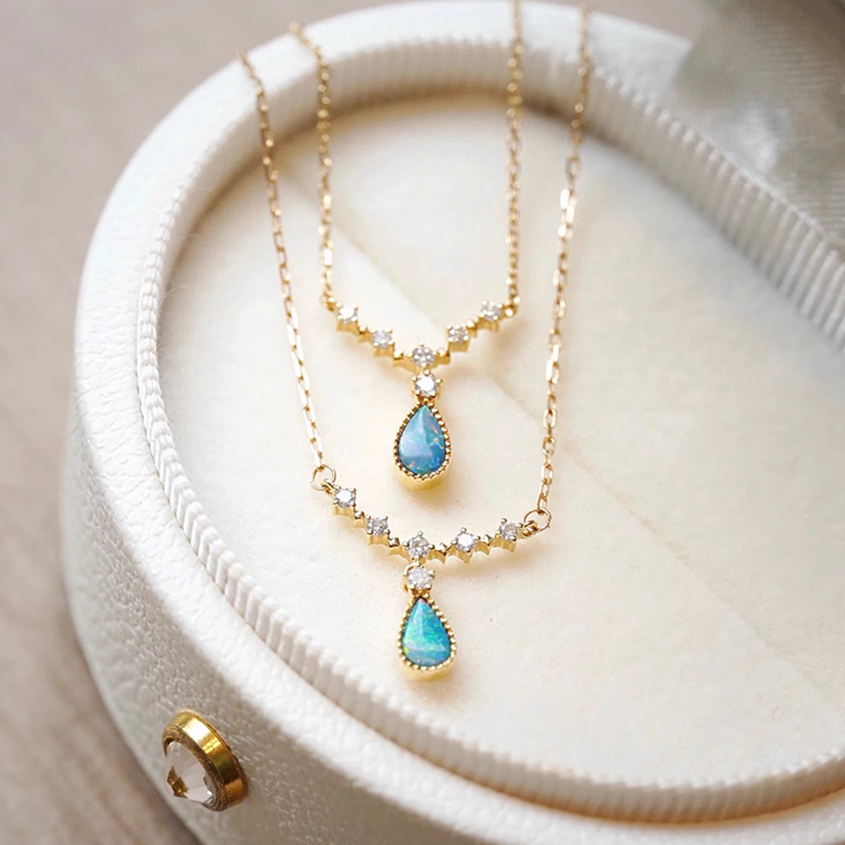 

Ожерелье из чистого серебра 925 пробы Ins Feng Shui Drop Necklace Изысканный модный темперамент Нежный и элегантный