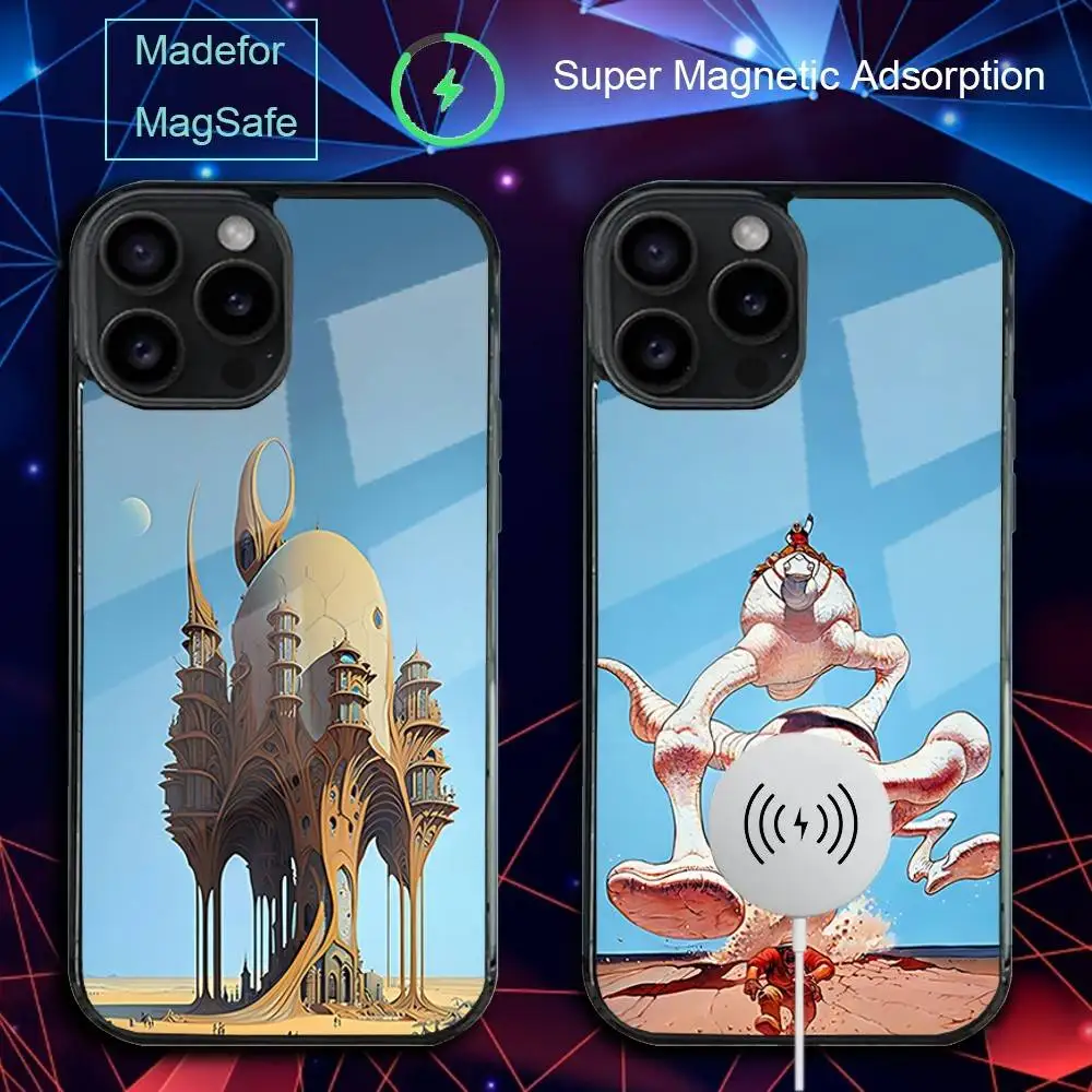 

Чехол для телефона M-MoebiusS Art для iPhone 17,16,15,14,13,12,11,Pro,Max,Plus,Mini,SE4,E с магнитной беспроводной зарядкой Magsafe