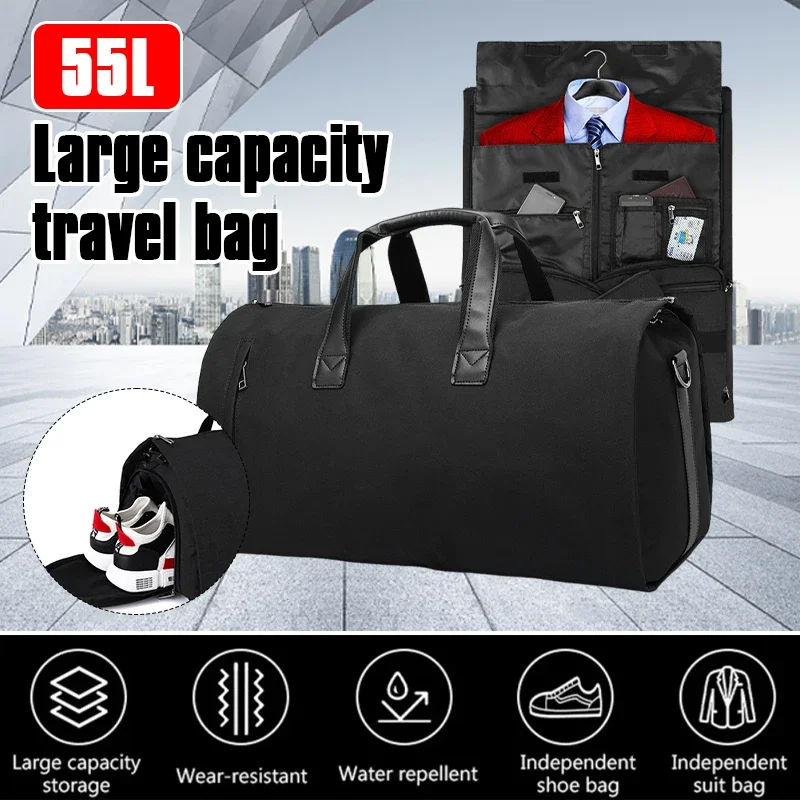 

Multifunction Convertible Travel Garment Bag Large Capacity Luggage Carry On Garment Duffel Bag Weekend Business Trip Luggage