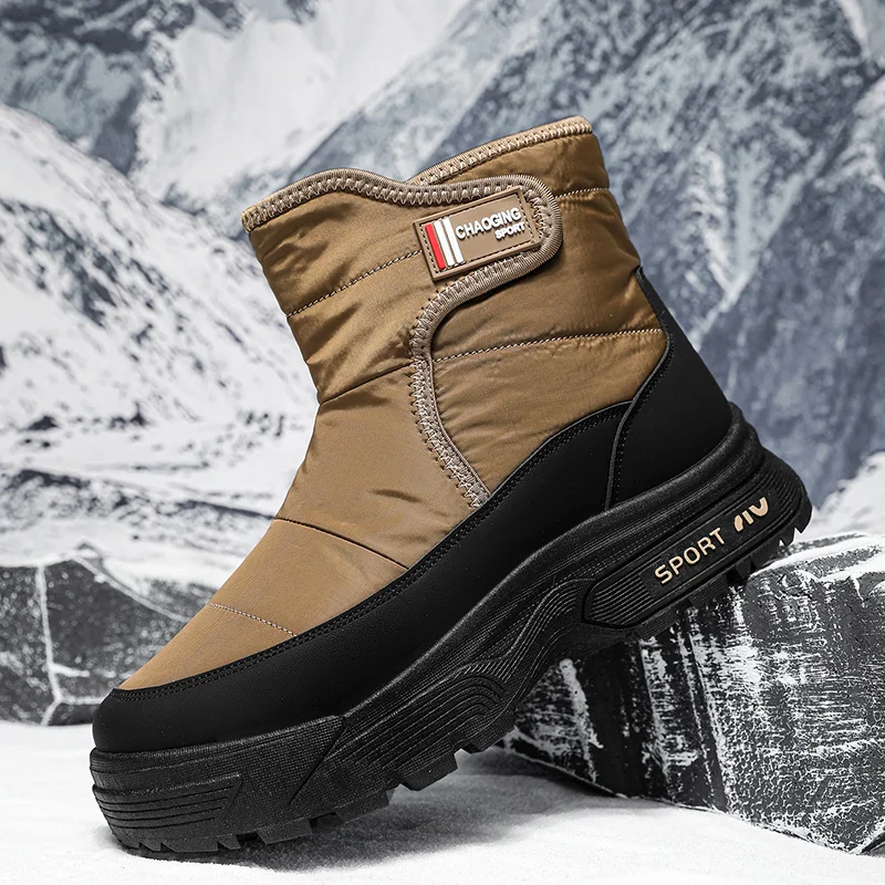 Winter Plus Velvet Warm Men's Ankle Boots Comfortable Cold-proof Snow Boots Anti Skid Fashion Outdoor Male Cotton Casual Shoes