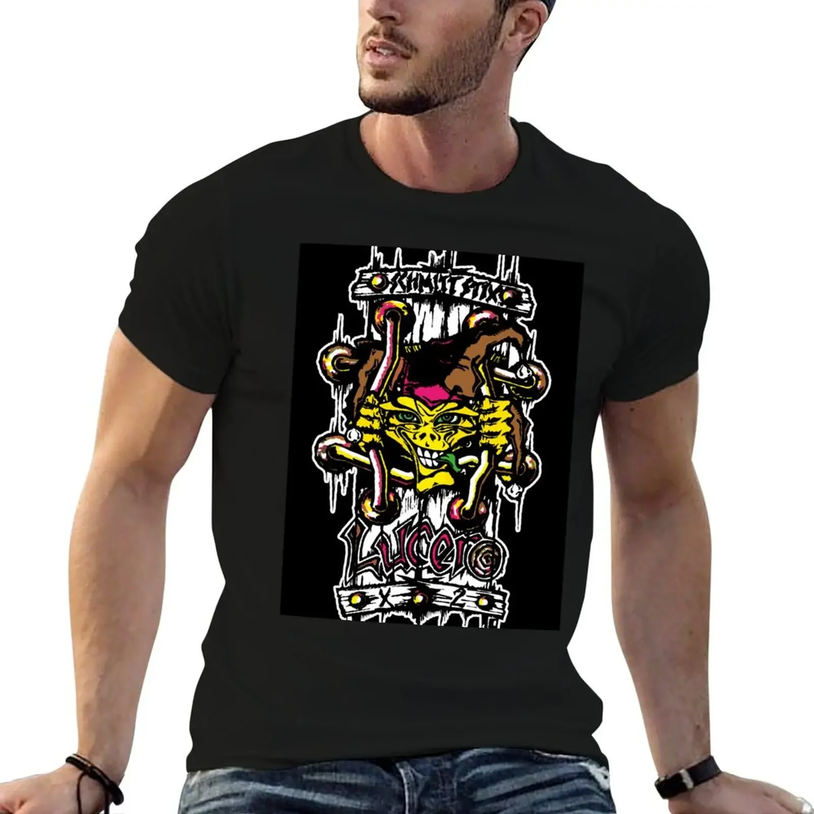 Retro Skateboarding tshirt Lucero skateboard Vintage Skateboarding 80's tshirt T-Shirt boys animal print t shirts for men cotton