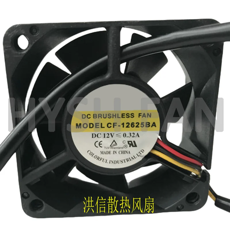 6025 CF-12625BA DC12V 0.32A Dual Ball Bearing 6CM Fan