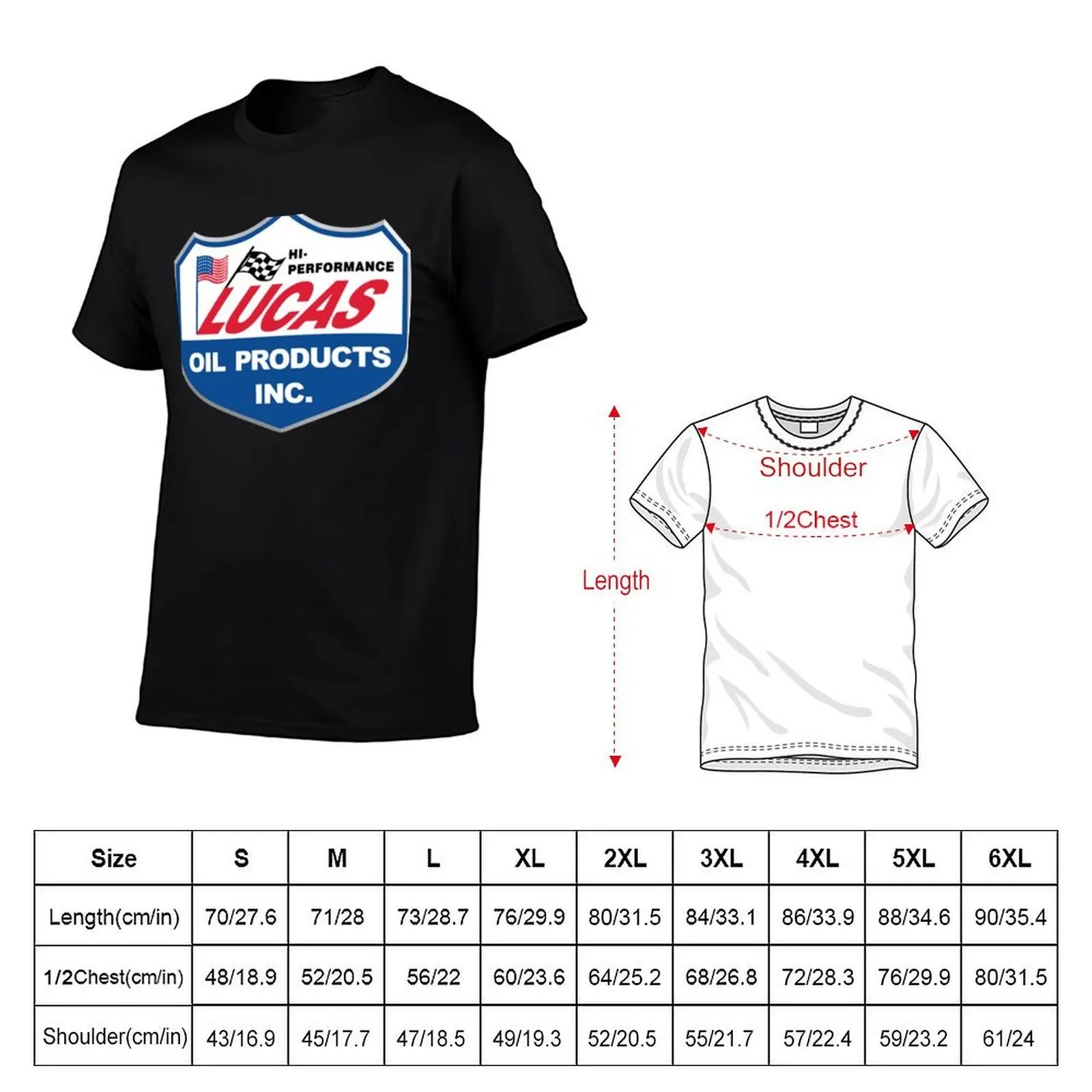Lucas Oil Racing Logo T-Shirt t shirt custom print t shirts with prints cotton t shirts man 100% T-shirt