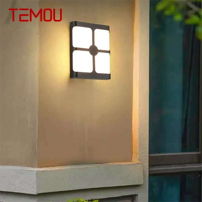 

TEMOU Contemporary LED Outdoor Wall Lamps Electric Simplicity Waterproof Balcony Hallway Courtyard Villa Gate Hotel