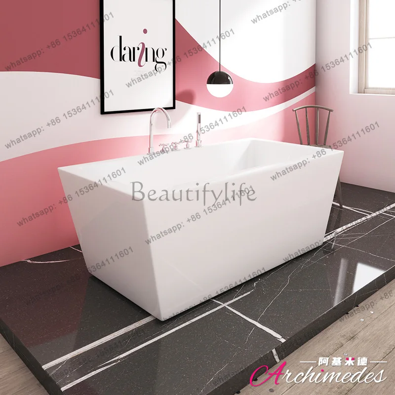 

Acrylic material spa bathtub, rectangular single hotel bathtub AJ-6043