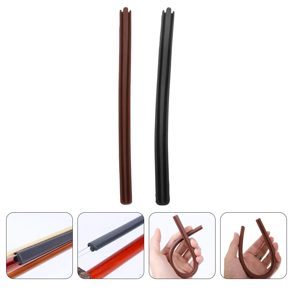 

2 Pcs Erhu String Guard Stringed Instrument Care Protection Sleeve for Part Protective Case Maintenance Accessory Silica Gel