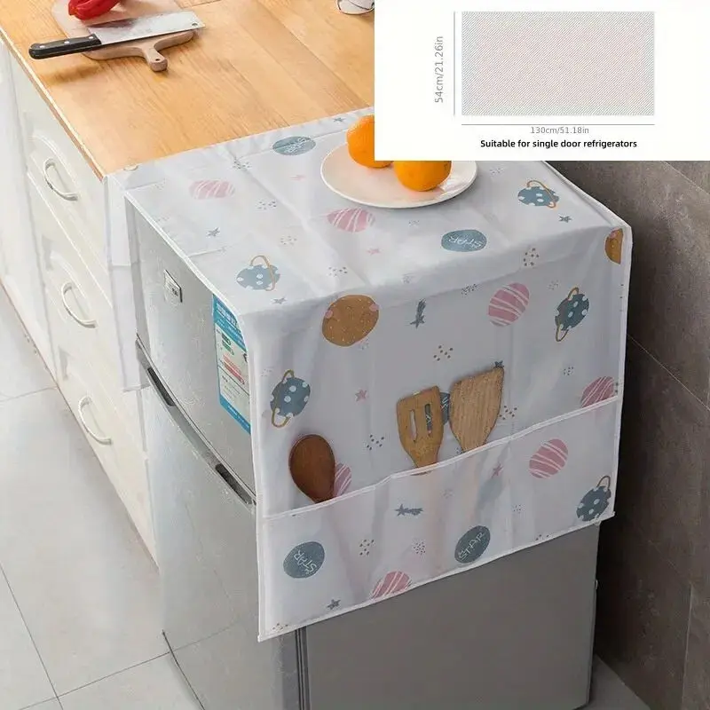 Refrigerator Dust Cover Storage Hanging Bag Single-door Double-door Dust-proof Cover Cloth Storage Bag Cover Towel Household