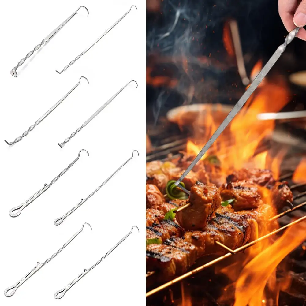 

Stainless Steel BBQ Food Flipper Cooking Grill Accessories Meat Hook Flipper Grilling Outdoor Camping Cooking Grill Tool