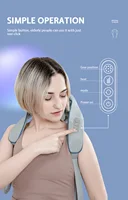 Heated Neck Massage Relaxer Dredge Kneading Smart Electric 21