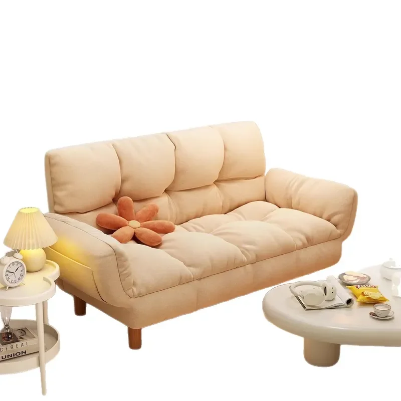 Lazy Sofa Lying Sleeping Single Folding Sofa Bed Metal Frame Bedroom Living Room Convertible Dual-use Modern Minimalism