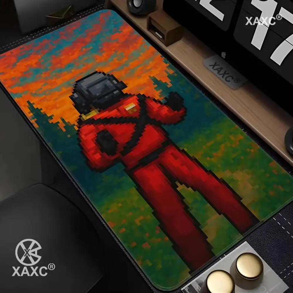 Game horror L-Lethal Company Mouse Pad Large Thick Desk Pad Stitched Edges Gaming Mouse Mat for PC