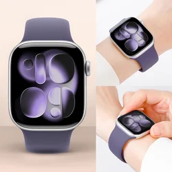 Silicone Strap For Apple Watch Bands 44mm 40mm 49mm 45mm 41mm 38mm 42correa bracelet iwatch series 11 10 9 8 se 7 6 5 Ultra 3