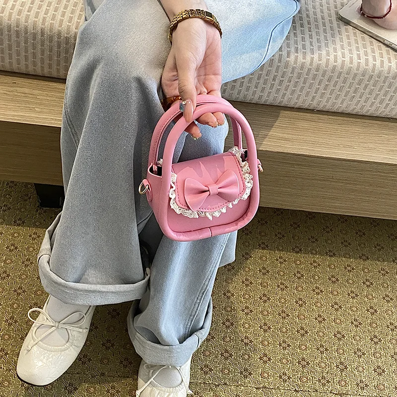 

Children Crossbody Bags for Woman Shoulder Bags Lace Bow Girl Princess Bag Purse and Handbags Mother Kids Bag for Girl Сумка Sac