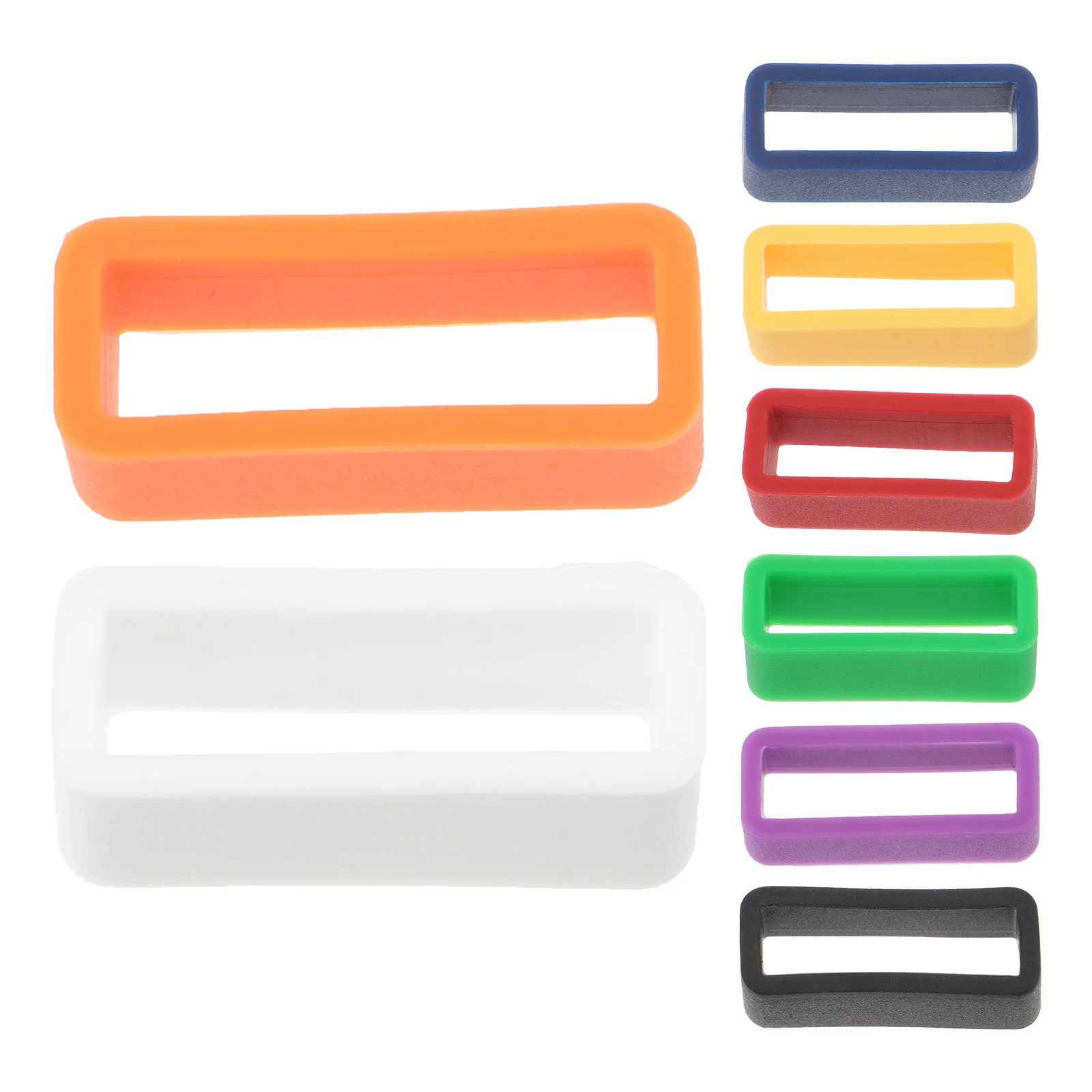 8 قطعة أجزاء حزام الساعات السيليكون المضادة للسقوط مشبك حلقة لينة مريحة دائم العملي متعدد الألوان المضادة للسقوط مشبك حلقة