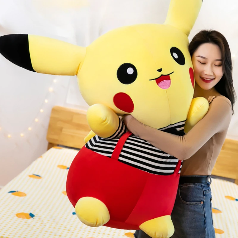 120cm Super Big Size Soft Carrier Pikachu Padded Soft Plushies Cartoon Animation Pillow Doll Kawaii Children's New Year's Gift