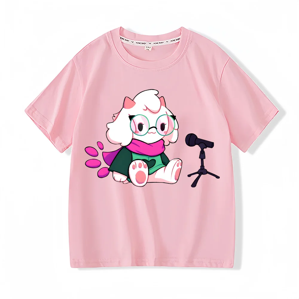 

Deltarune New 100%Cotton T-shirts Children Boysgirls Short Sleeve Breathable Tops Kawaii Kids Summer High Quality Tshirts Tee
