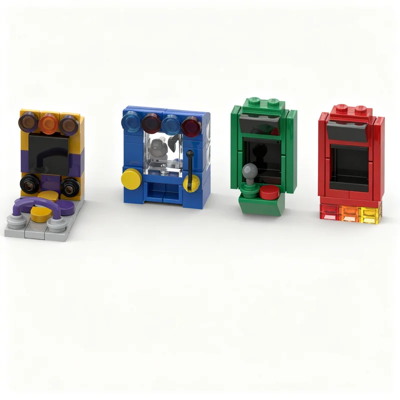 253 peças MOC Blocos de Construção de Mini Modelo de Paisagem Modular de Arcade, Brinquedo de Construção, Presentes de Natal, Ideia Criativa, Tijolo Educacional