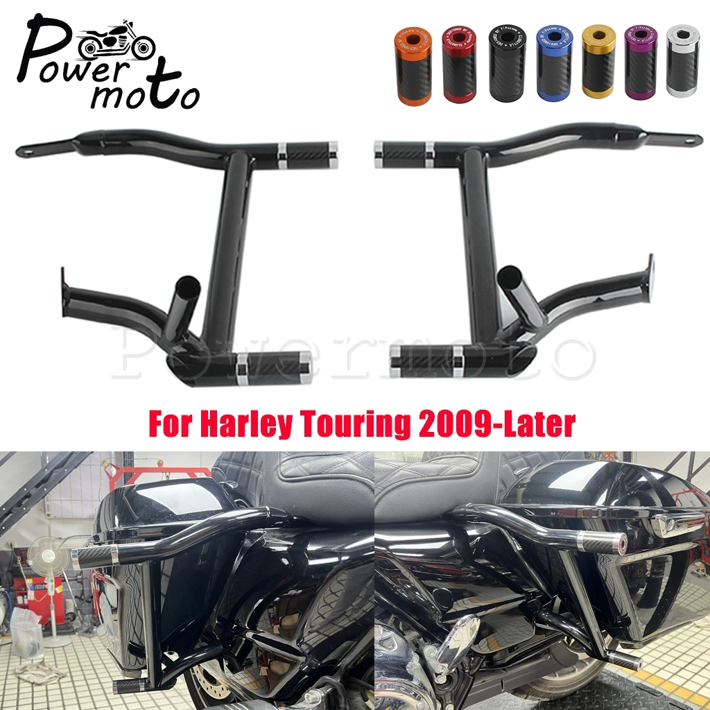 

Шоссе Crash Bar задний бампер седельные сумки рельсы кронштейн для Harley Touring Road King Street Electra Glide седельная сумка защита 09-24