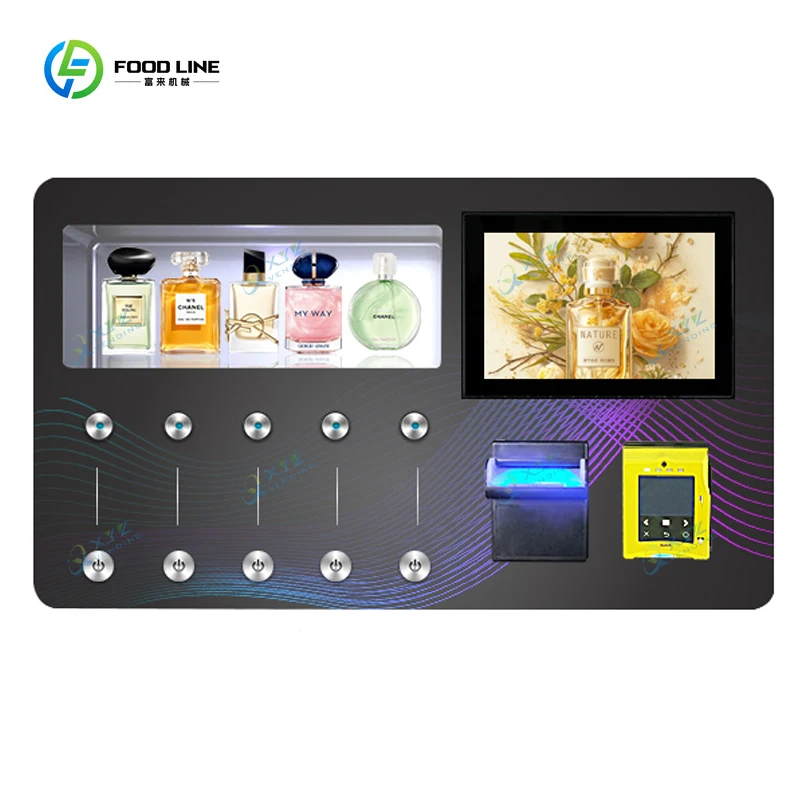 

Wall-mounted Automatic Small 5ml Cash Banknotes Coin Operated Credit Card Perfume Spraying Dispenser Vending Machine