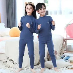 Children Turtleneck Thermal Underwear Set Winter Warm Boys Girls Long Johns Soft Teen Kids Pajamas 3 To 14 Years Boy Loungewear