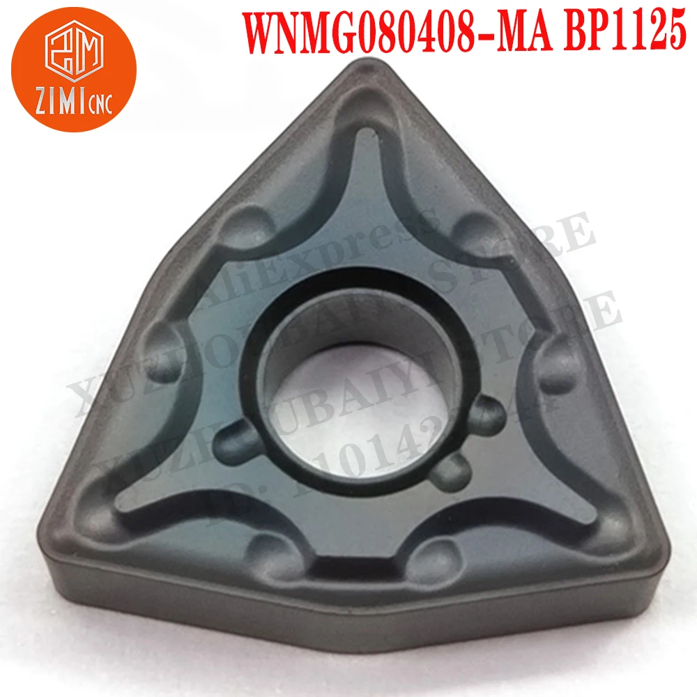 WNMG080408-MA BP1125 WNMG 080408 Carbide Inserts Turning Inserts CNC Tools Metal Cutter Lathe Blades metal lathe mechanical WNMG