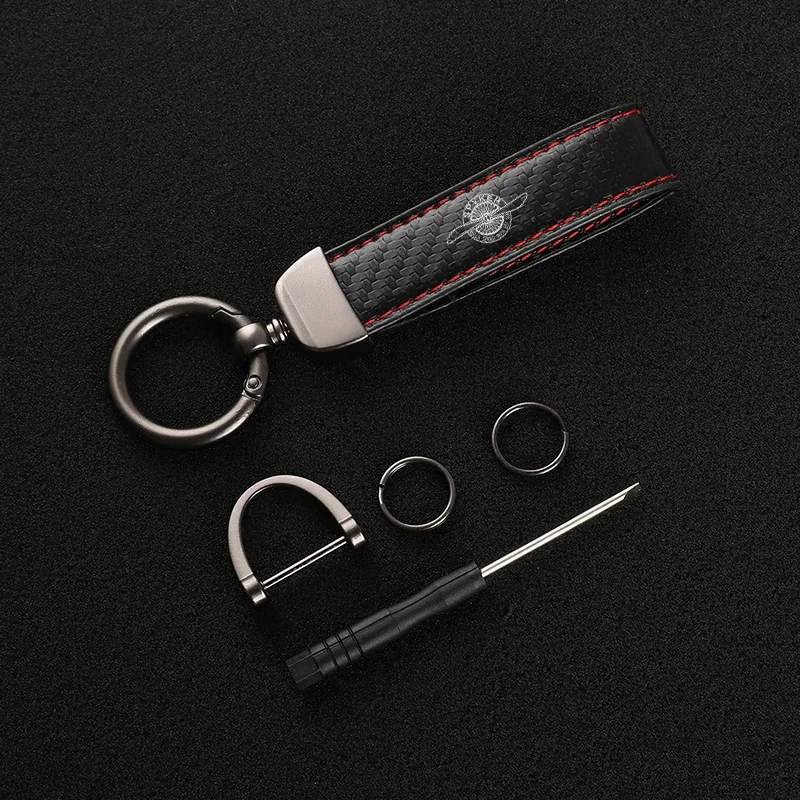 Leather car keychain Horseshoe Buckle Jewelry for Spyker with logo car accessories