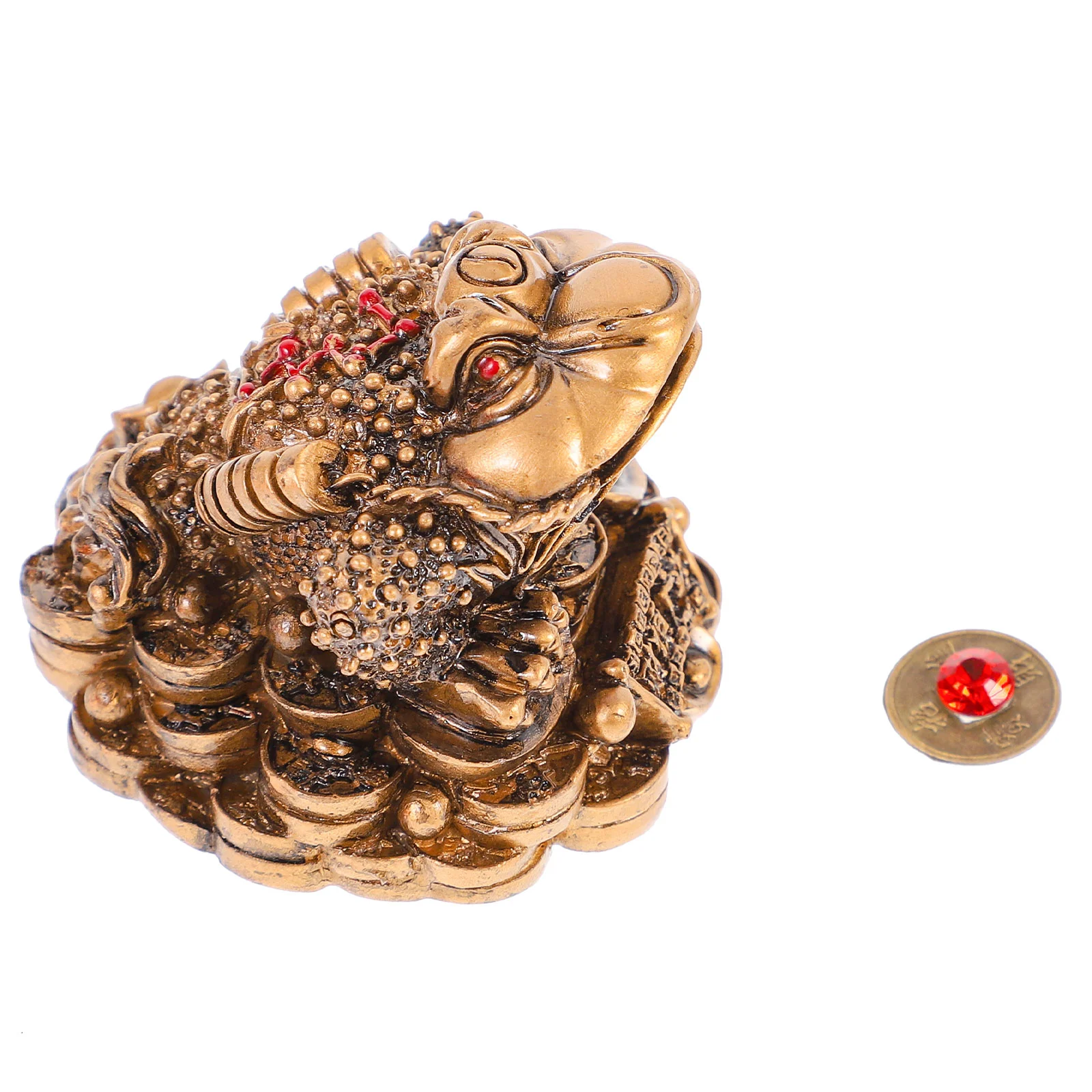 Animal Figurines Chinese Toad Office Decoration Lucky Home Resin Ornament