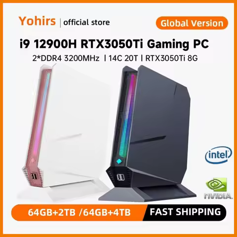 Mini PC Gamer 13th Gen InteI i9 13900H 12900H RTX4060 8G i7 12700H RTX3050 8G PCIE4.0 2xDDR5 Win11 Desktop Computer 3x4K WiFi6