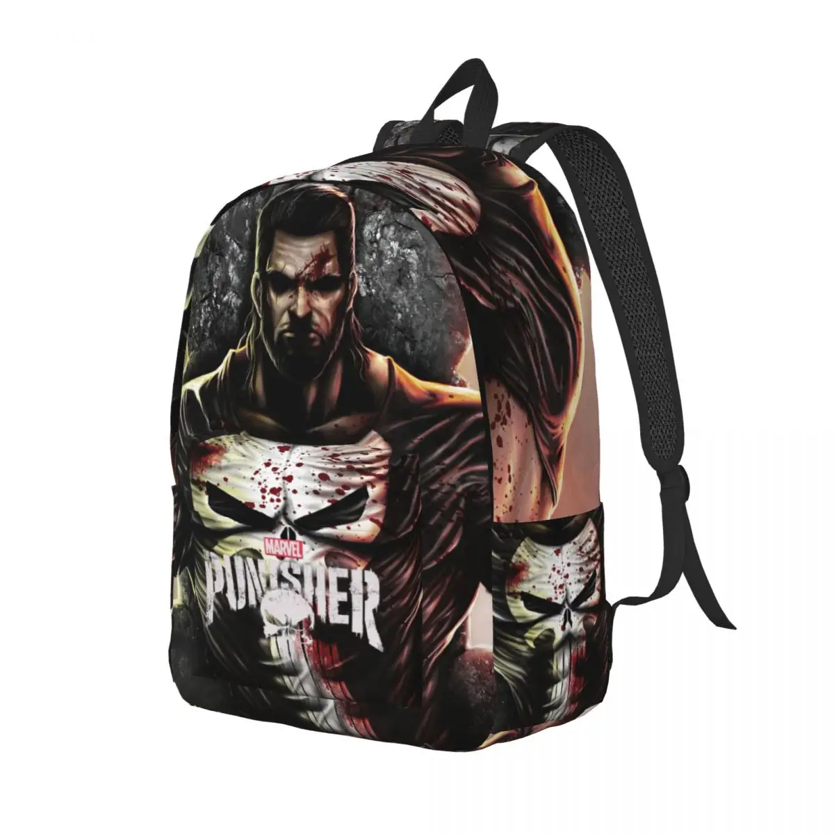 Birthday Sign Large Capacity Laptop Bag Marvel Punisher Vintage Teen Girl Boy Men Women Adult Rucksack High School