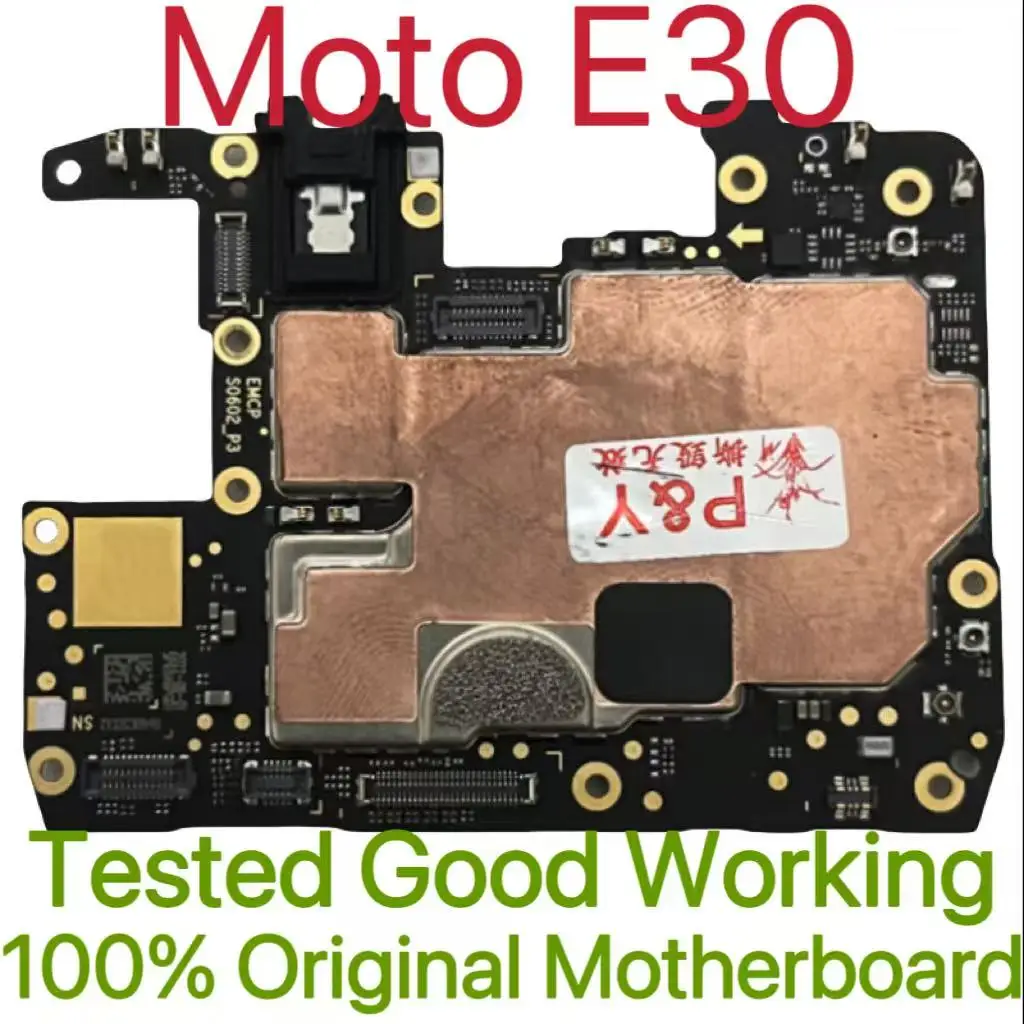 Global Version Original Unlocked Motherboard for Moto E30 Tested Circuit Plate Main Logic Board for Moto E30