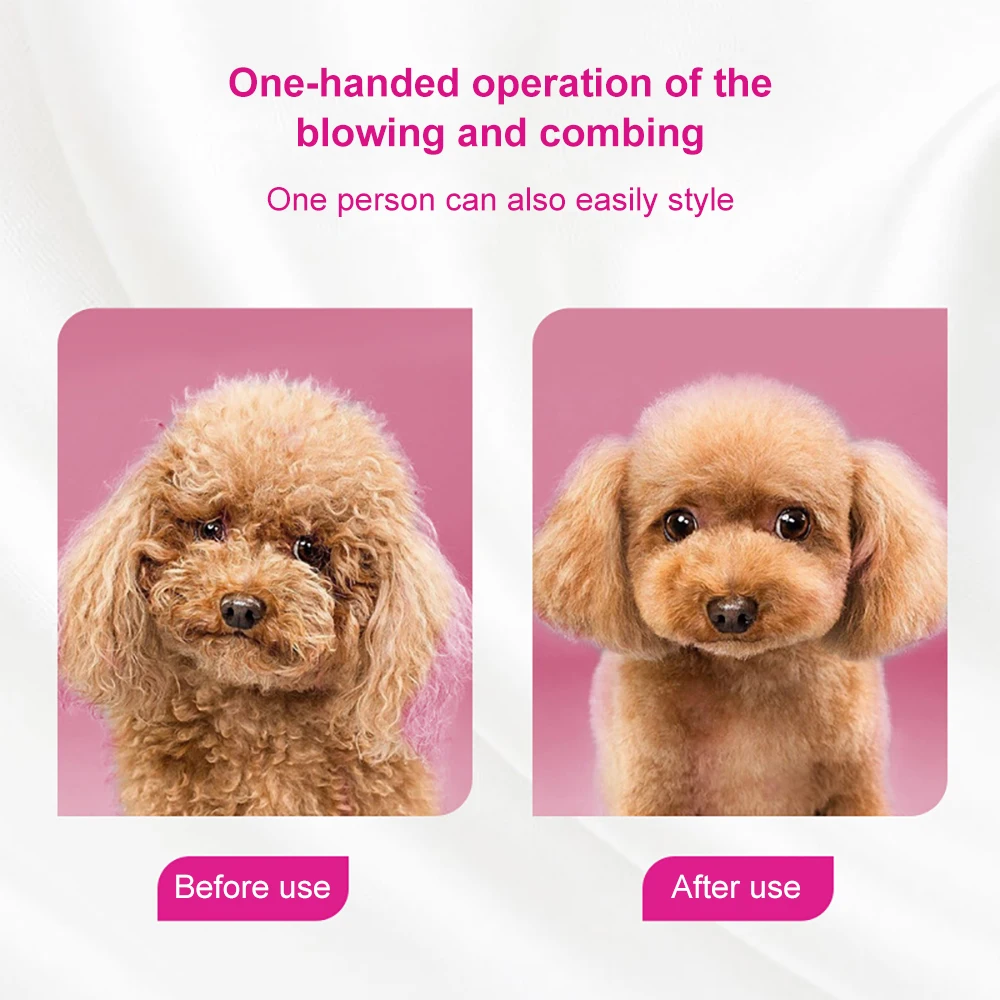 Pet Dog Dryer Comb Brush &Dryer 2-In-1 Grooming Hair Dryers Tools Cat Dogs Hair Comb Low Noise Massage Hair Protection Machine