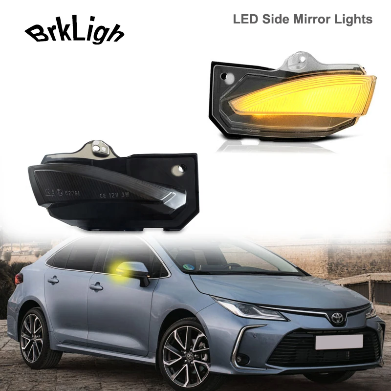 

2Pcs Canbus For Toyota Corolla Levin E210 Sienta XP170 Yaris Cross XP210 LED Dynamic Side Mirror Light Turn Signal Blinker Lamps