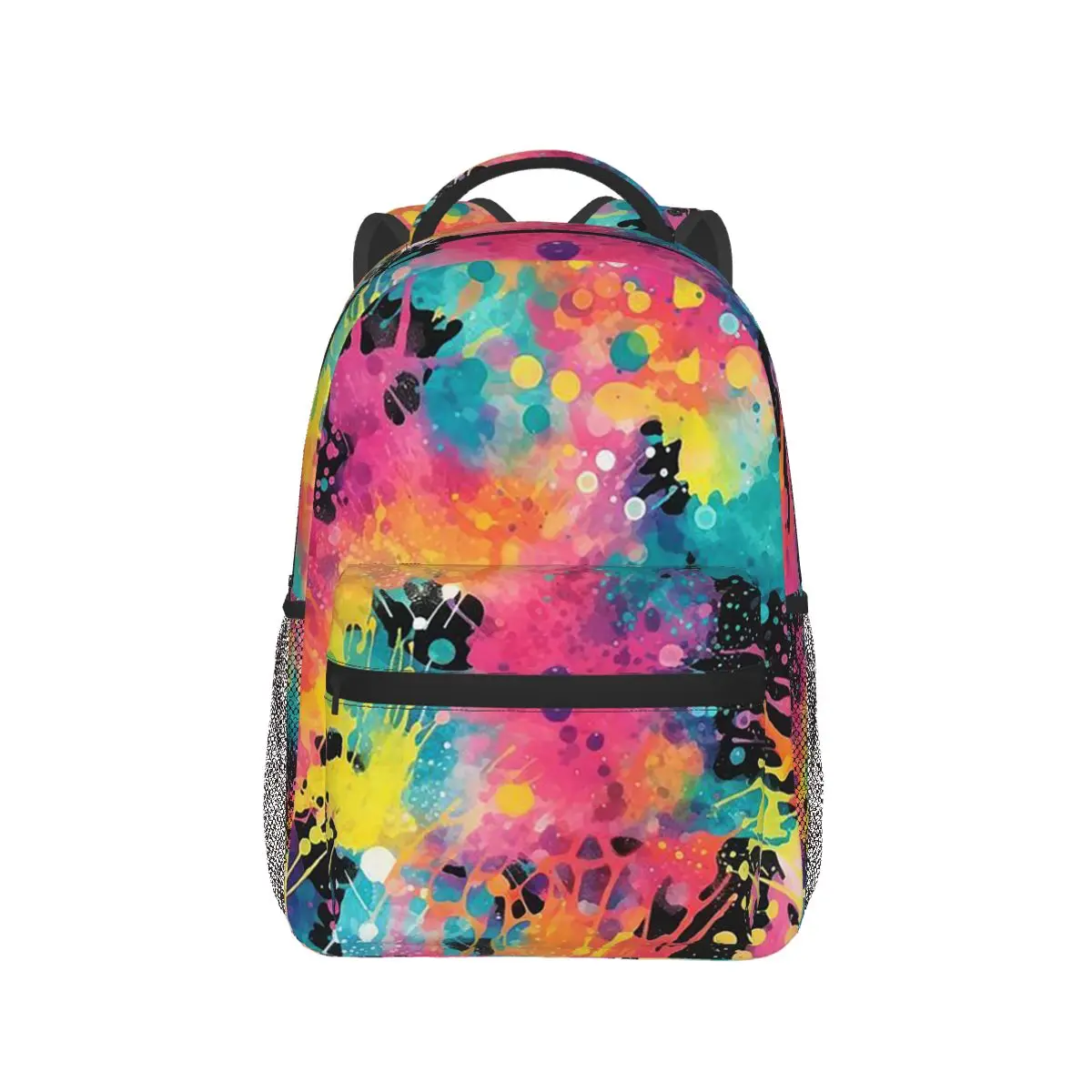 

Colorful Graffiti Splashing Backpack Hot Sale Daypack Large Capacity Children BookBag School Bag Shoulder Bags for Men Women
