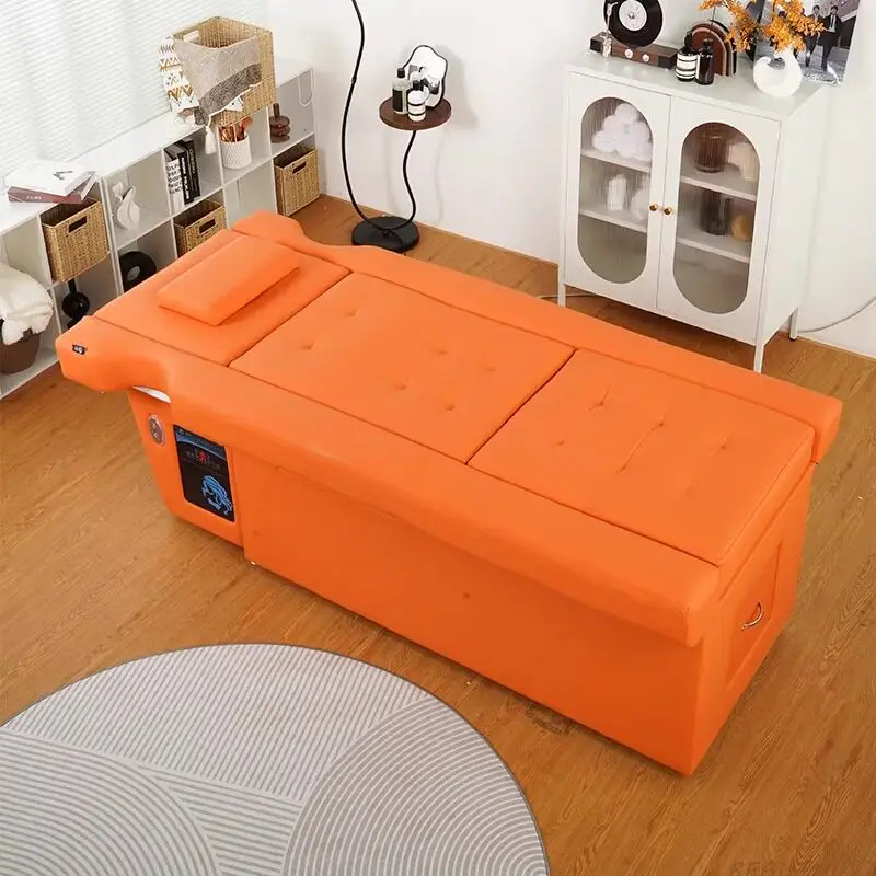 #Hair Washing Bed, High-end Intelligent Electric Lifting Head Therapy, Foot Therapy, Foot Bath Sofa, Integrated Massage SPA Bed