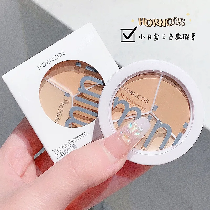 

15g Tri-color Concealer Covers Spots Pimple Marks Dark Circles Multi-color Contouring Foundation Cream Does Not Take Off Makeup