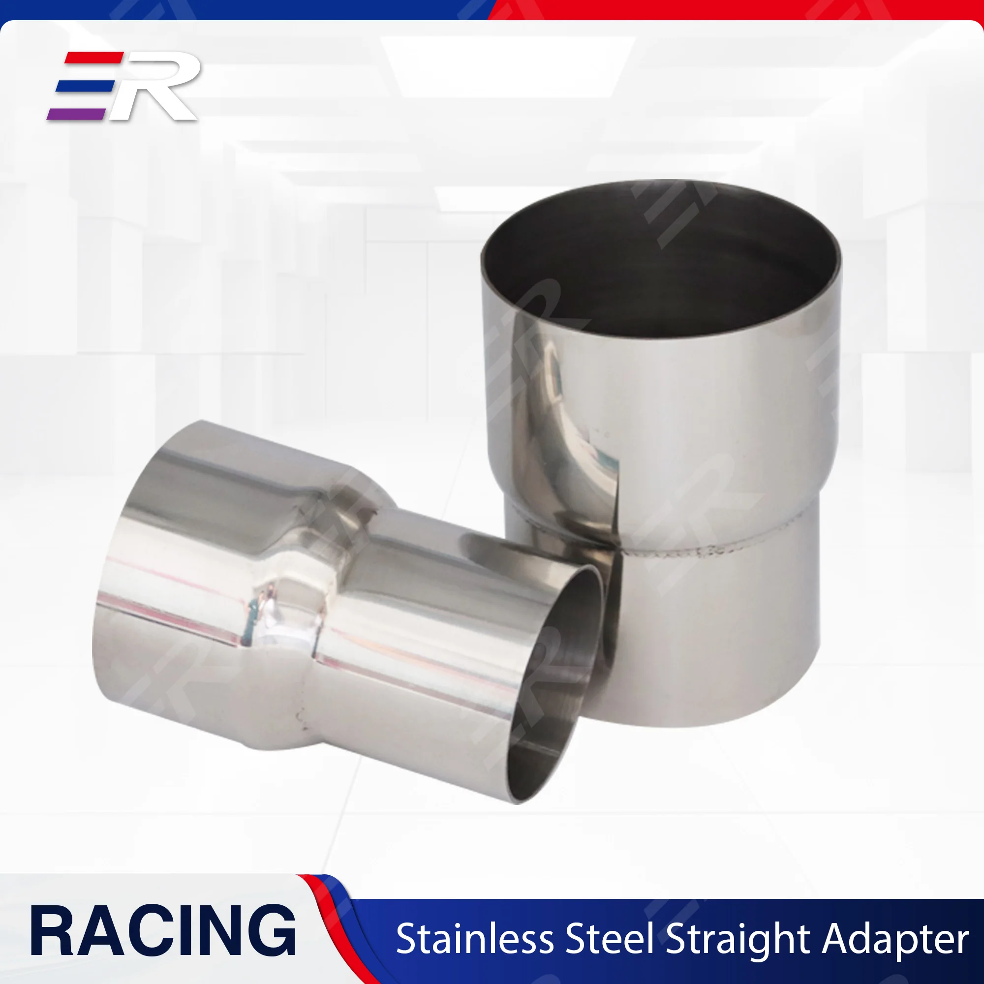 1PCS 54 to 66mm Universal Stainless Steel Straight Adapter Reducer Car Motorcycle Exhaust Muffler Pipeline Multi-purpose Welding